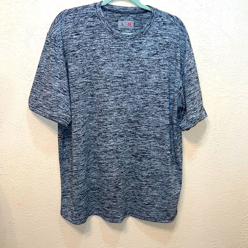 A4 Heathered Black & Gray Mens T-shirt
